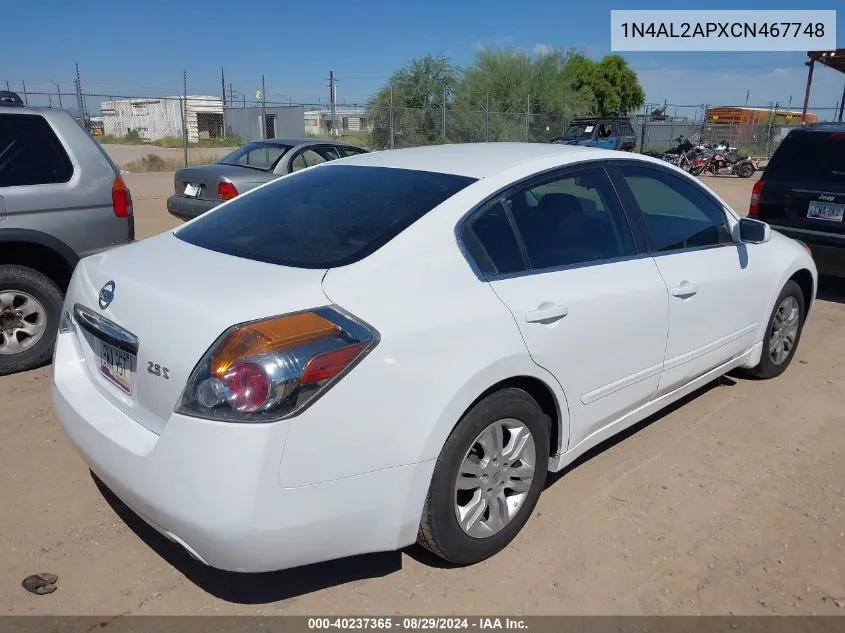 1N4AL2APXCN467748 2012 Nissan Altima 2.5 S