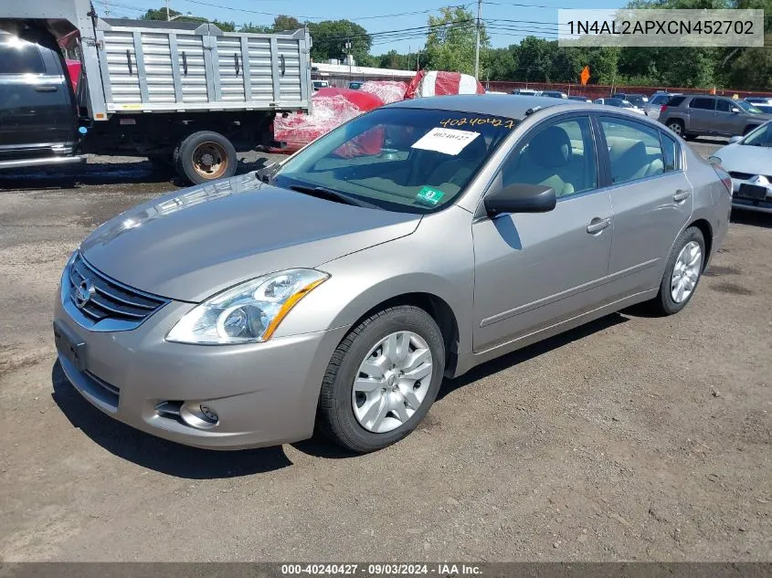 2012 Nissan Altima 2.5 S VIN: 1N4AL2APXCN452702 Lot: 40240427