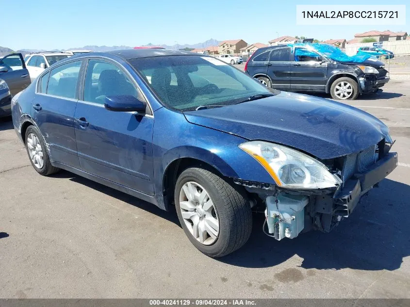 1N4AL2AP8CC215721 2012 Nissan Altima 2.5 S