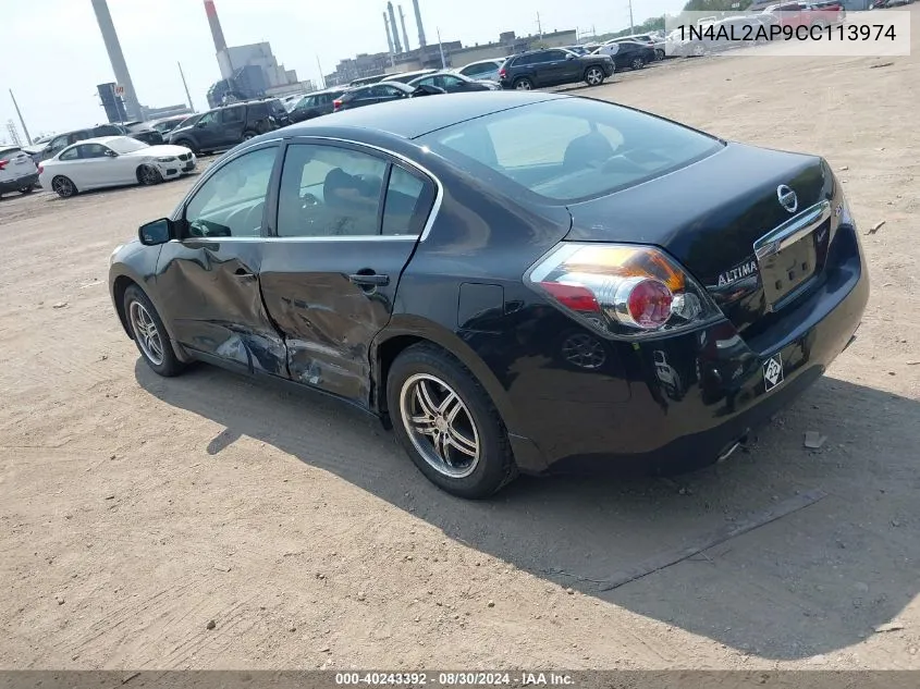 2012 Nissan Altima 2.5 S VIN: 1N4AL2AP9CC113974 Lot: 40243392