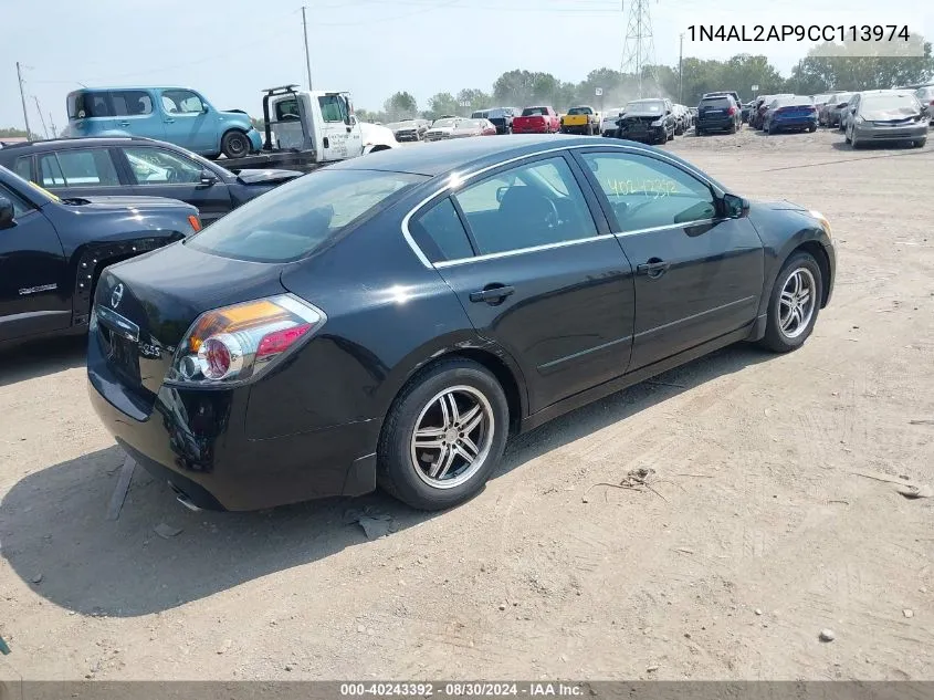 2012 Nissan Altima 2.5 S VIN: 1N4AL2AP9CC113974 Lot: 40243392