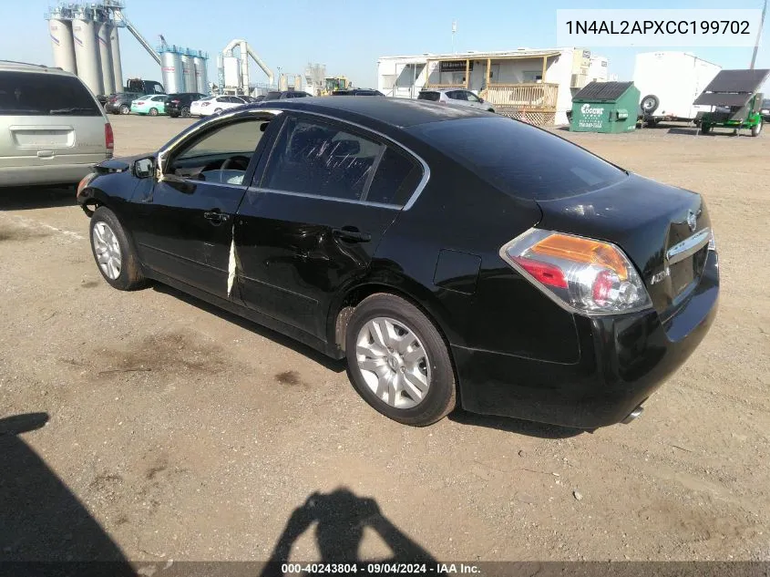 2012 Nissan Altima 2.5 S VIN: 1N4AL2APXCC199702 Lot: 40243804