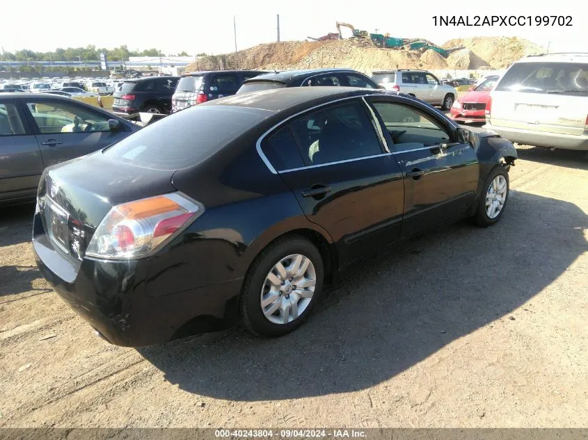 2012 Nissan Altima 2.5 S VIN: 1N4AL2APXCC199702 Lot: 40243804