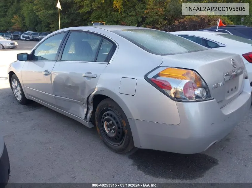 2012 Nissan Altima 2.5 S VIN: 1N4AL2AP2CC195806 Lot: 40253915