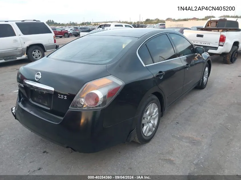 2012 Nissan Altima 2.5 S VIN: 1N4AL2AP4CN405200 Lot: 40254360