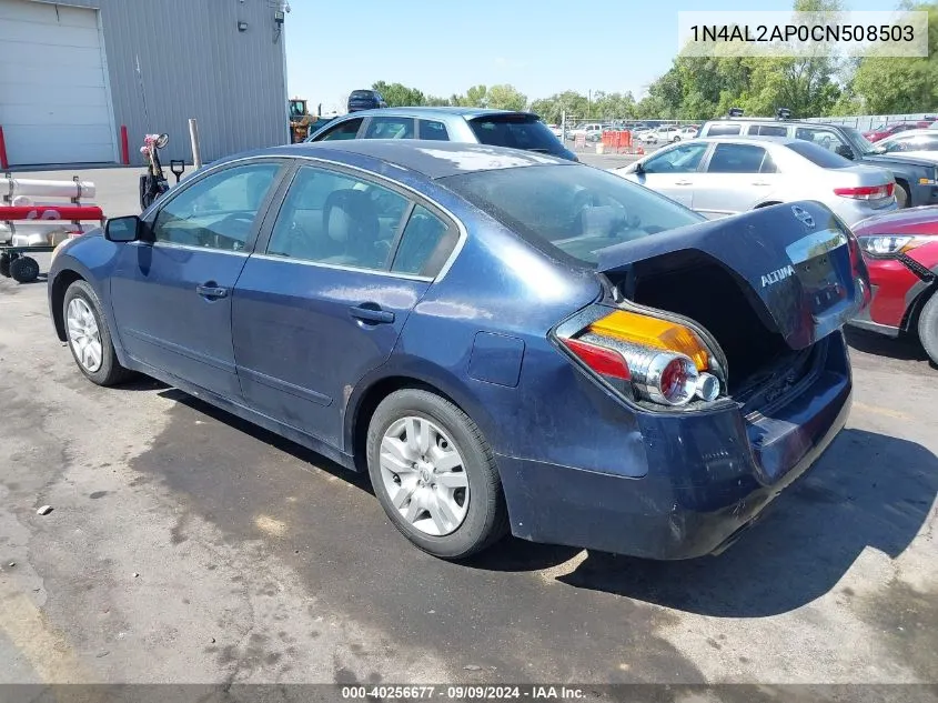 2012 Nissan Altima 2.5 S VIN: 1N4AL2AP0CN508503 Lot: 40256677