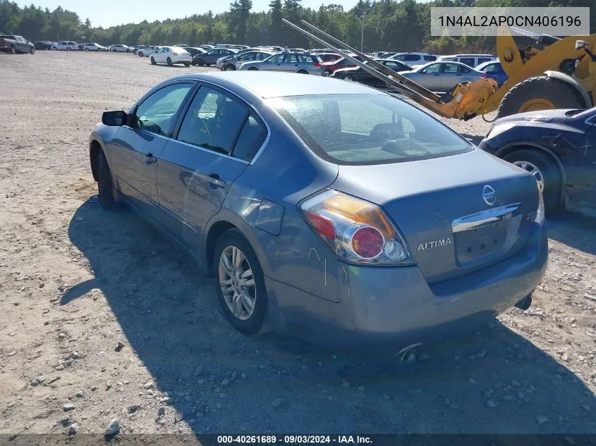 2012 Nissan Altima 2.5 S VIN: 1N4AL2AP0CN406196 Lot: 40261689