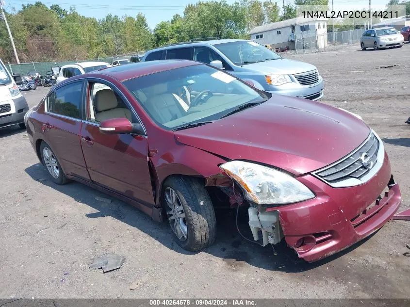 2012 Nissan Altima 2.5 S VIN: 1N4AL2AP2CC144211 Lot: 40264578