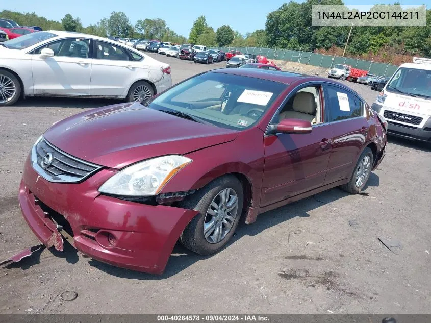 2012 Nissan Altima 2.5 S VIN: 1N4AL2AP2CC144211 Lot: 40264578