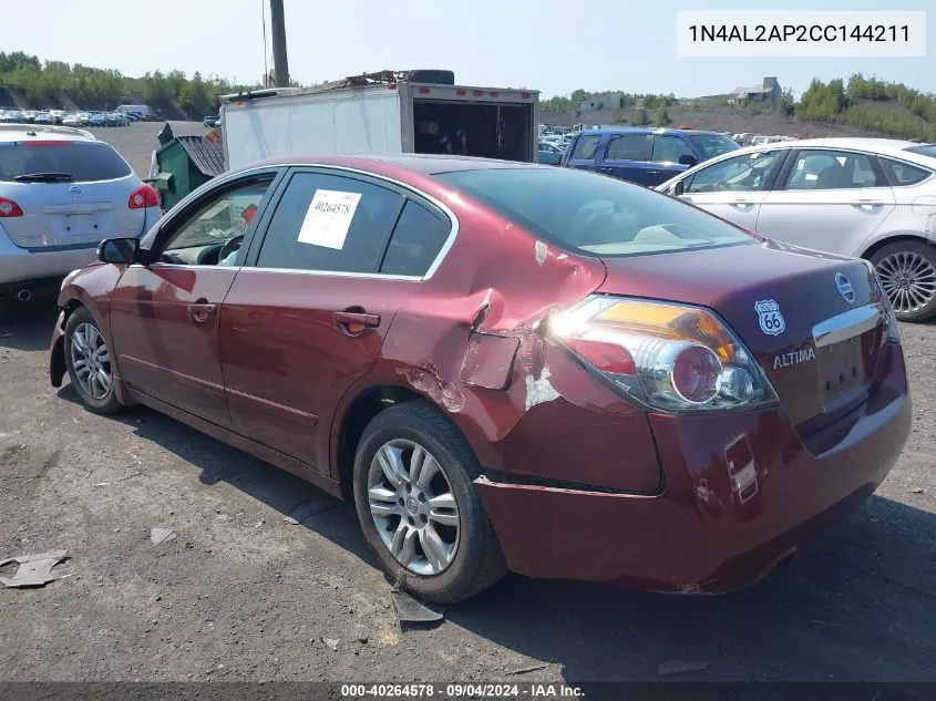 2012 Nissan Altima 2.5 S VIN: 1N4AL2AP2CC144211 Lot: 40264578