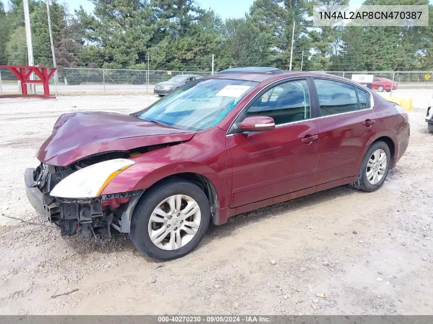 2012 Nissan Altima 2.5 S VIN: 1N4AL2AP8CN470387 Lot: 40270230