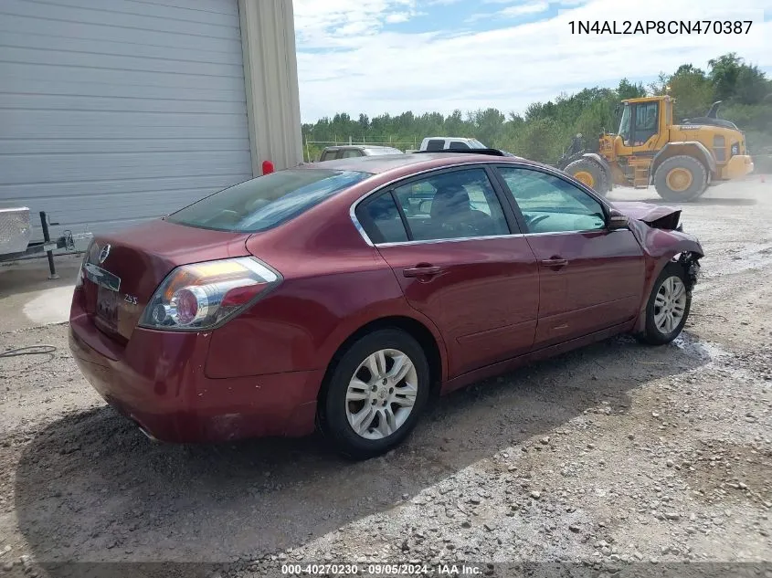 2012 Nissan Altima 2.5 S VIN: 1N4AL2AP8CN470387 Lot: 40270230