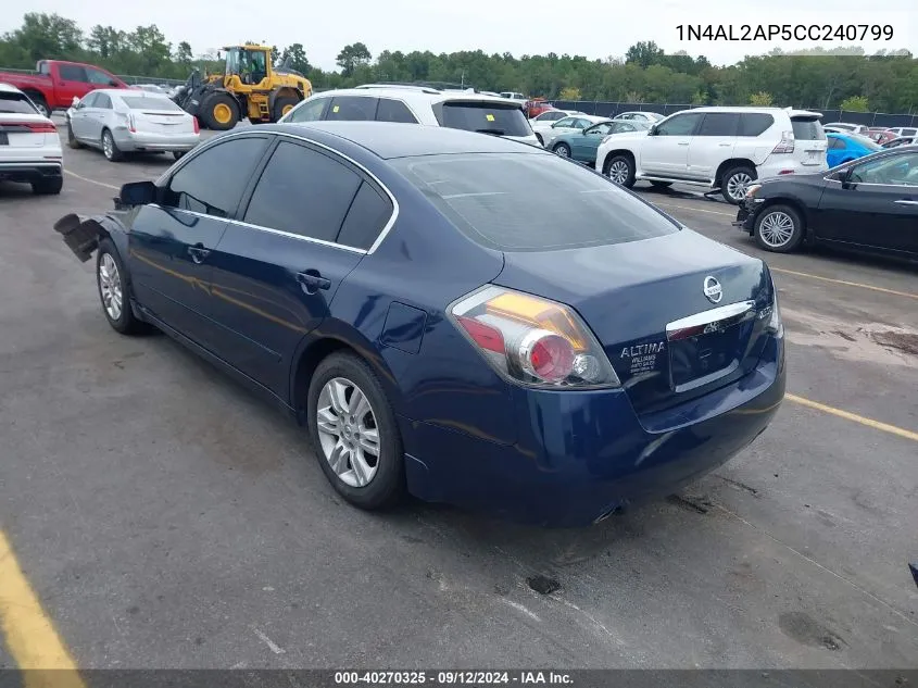 2012 Nissan Altima 2.5 S VIN: 1N4AL2AP5CC240799 Lot: 40270325