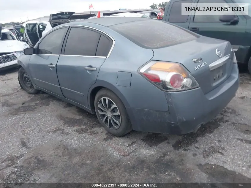 2012 Nissan Altima S VIN: 1N4AL2AP3CN518331 Lot: 40272397