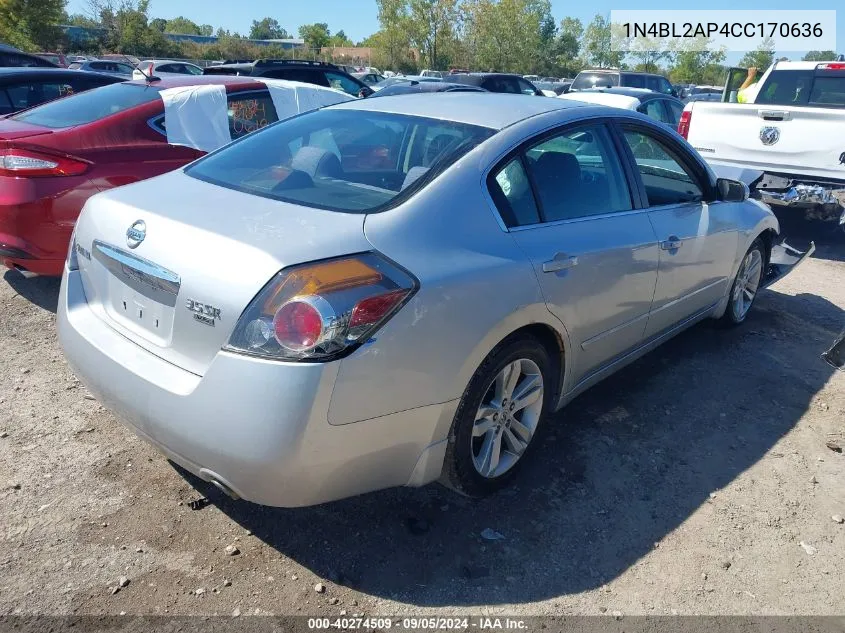 2012 Nissan Altima 3.5 Sr VIN: 1N4BL2AP4CC170636 Lot: 40274509