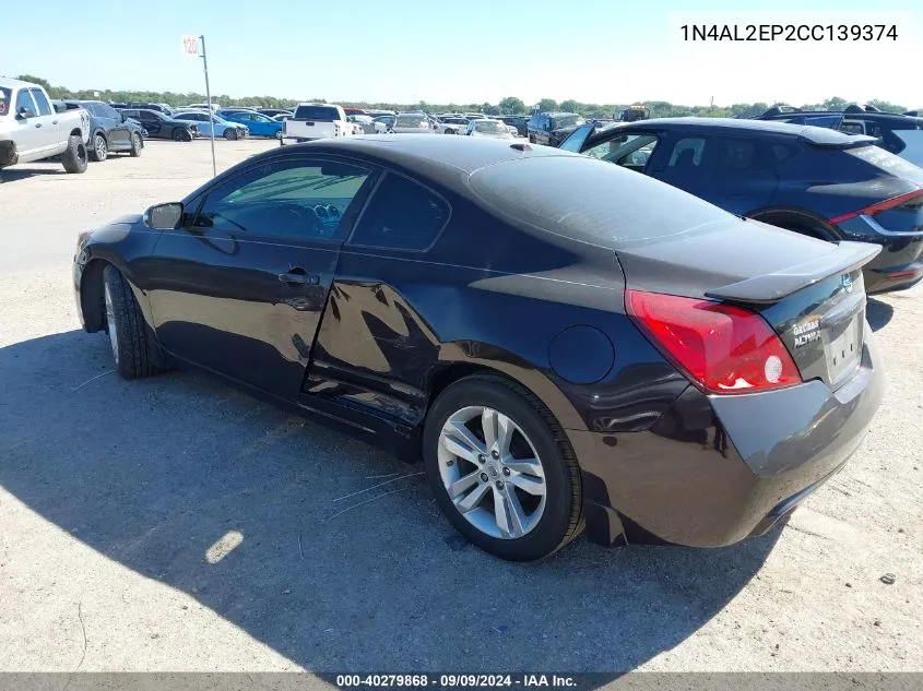 2012 Nissan Altima 2.5 S VIN: 1N4AL2EP2CC139374 Lot: 40279868