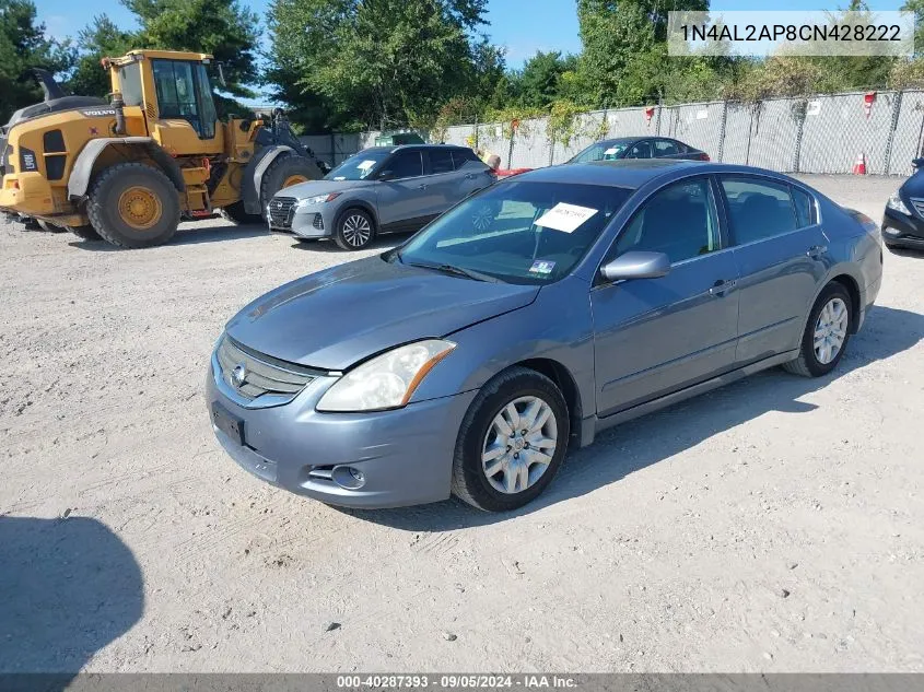 2012 Nissan Altima 2.5 S VIN: 1N4AL2AP8CN428222 Lot: 40287393