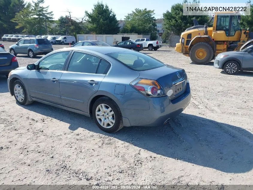 2012 Nissan Altima 2.5 S VIN: 1N4AL2AP8CN428222 Lot: 40287393