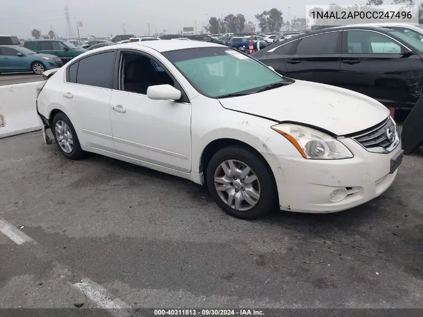 2012 Nissan Altima 2.5 S VIN: 1N4AL2AP0CC247496 Lot: 40311813