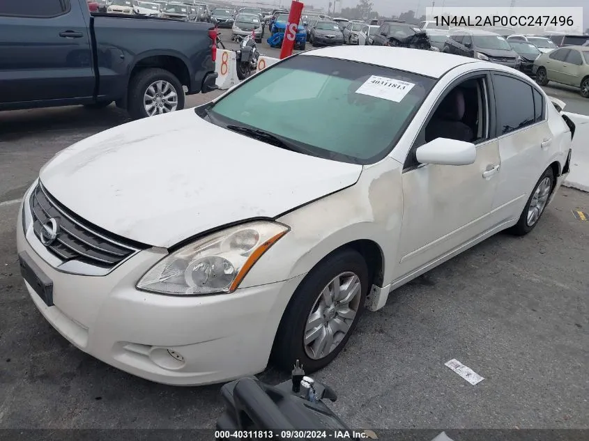 2012 Nissan Altima 2.5 S VIN: 1N4AL2AP0CC247496 Lot: 40311813