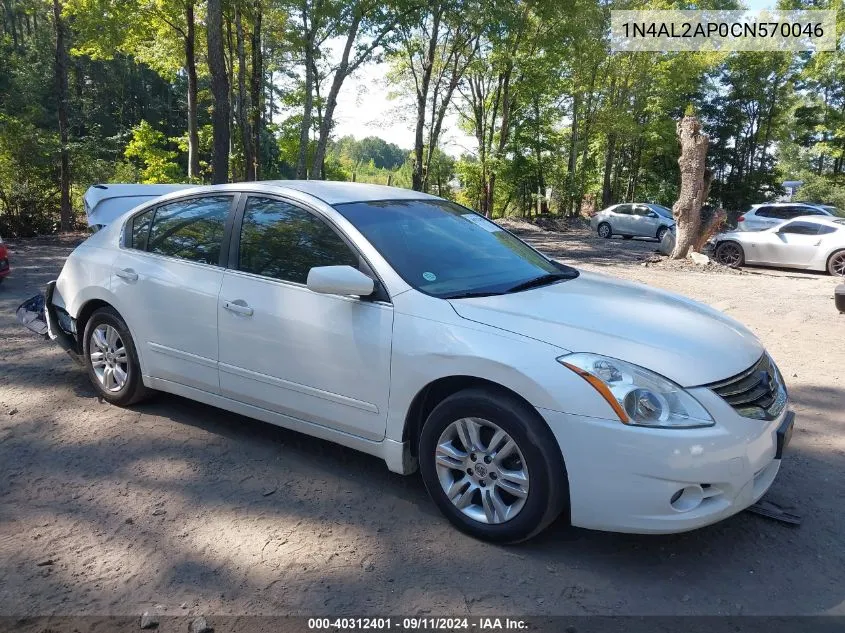 2012 Nissan Altima S VIN: 1N4AL2AP0CN570046 Lot: 40312401