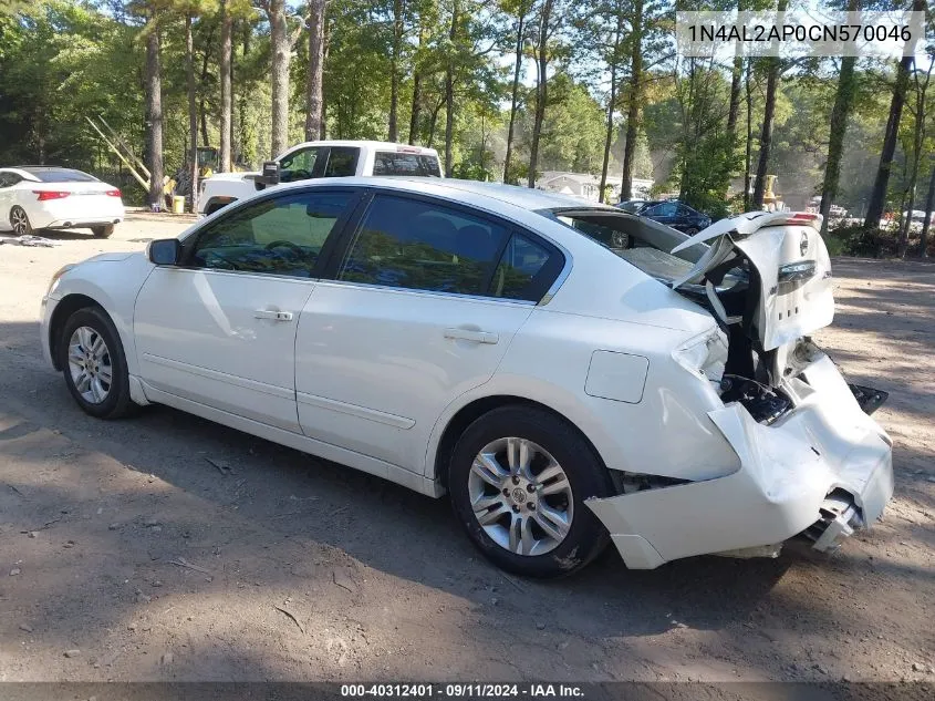 2012 Nissan Altima S VIN: 1N4AL2AP0CN570046 Lot: 40312401