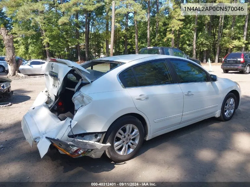 2012 Nissan Altima S VIN: 1N4AL2AP0CN570046 Lot: 40312401