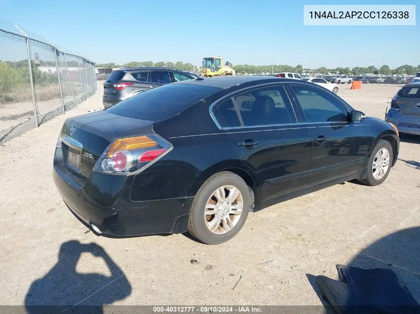 2012 Nissan Altima 2.5 S VIN: 1N4AL2AP2CC126338 Lot: 40312777