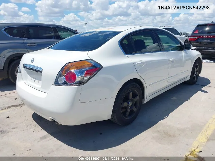 2012 Nissan Altima S VIN: 1N4AL2AP8CN542298 Lot: 40313607