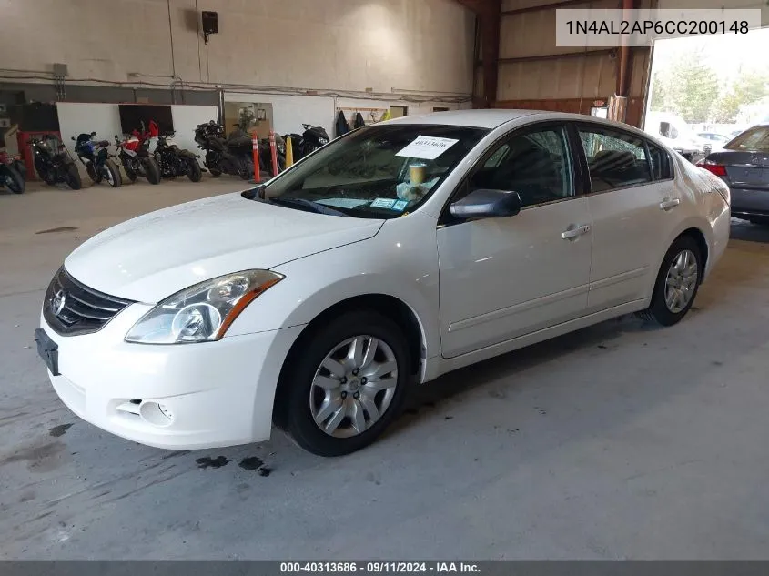 2012 Nissan Altima S VIN: 1N4AL2AP6CC200148 Lot: 40313686