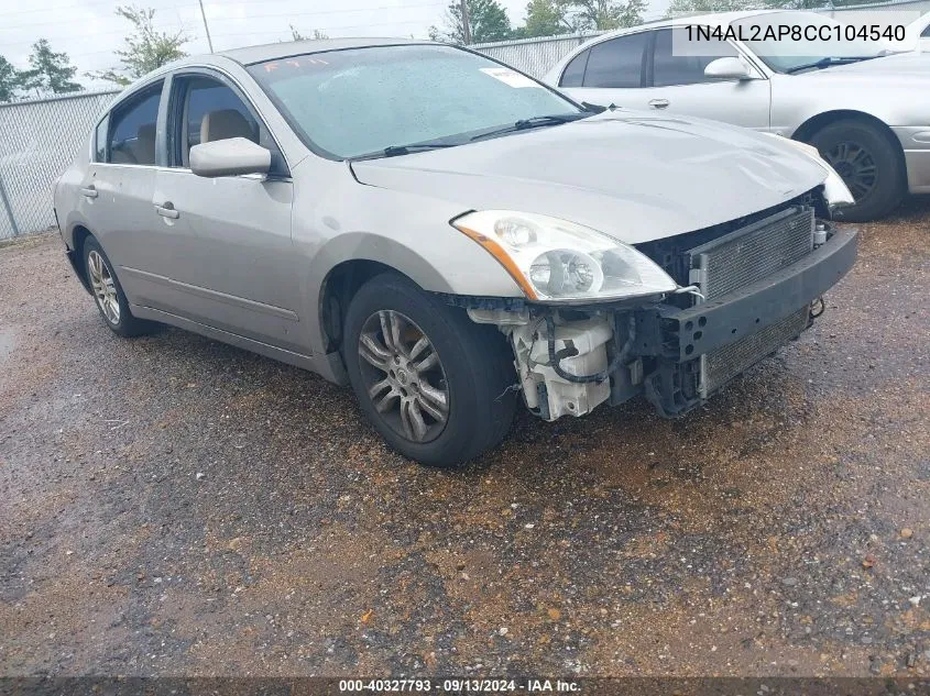 2012 Nissan Altima 2.5 S VIN: 1N4AL2AP8CC104540 Lot: 40327793