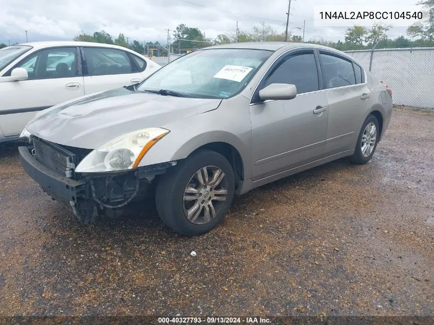 2012 Nissan Altima 2.5 S VIN: 1N4AL2AP8CC104540 Lot: 40327793