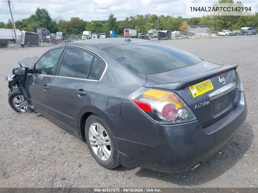 2012 Nissan Altima 2.5 S VIN: 1N4AL2AP7CC142194 Lot: 40337573