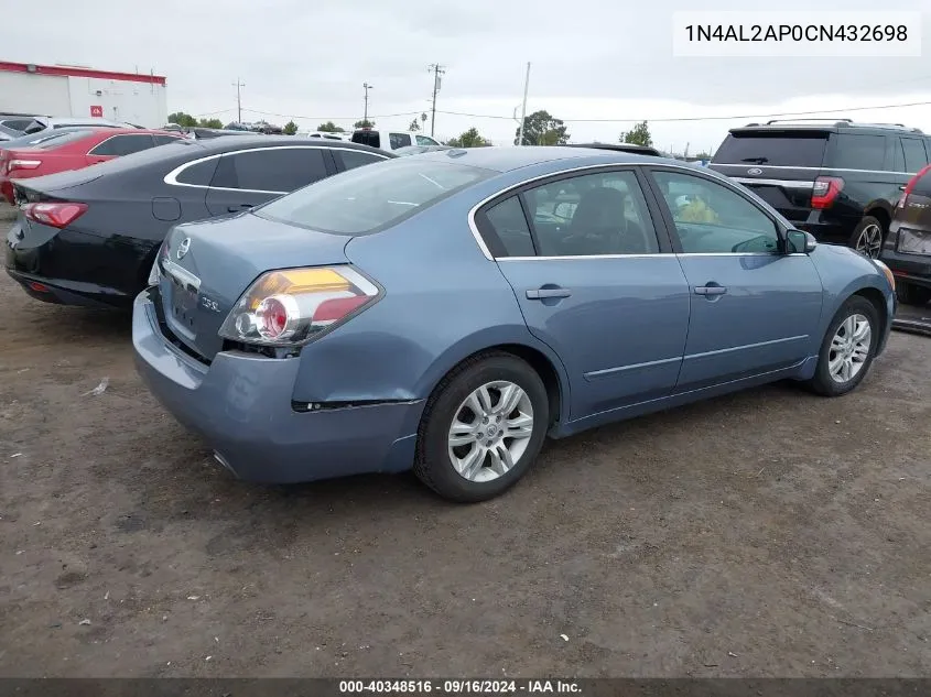 2012 Nissan Altima 2.5 S VIN: 1N4AL2AP0CN432698 Lot: 40348516