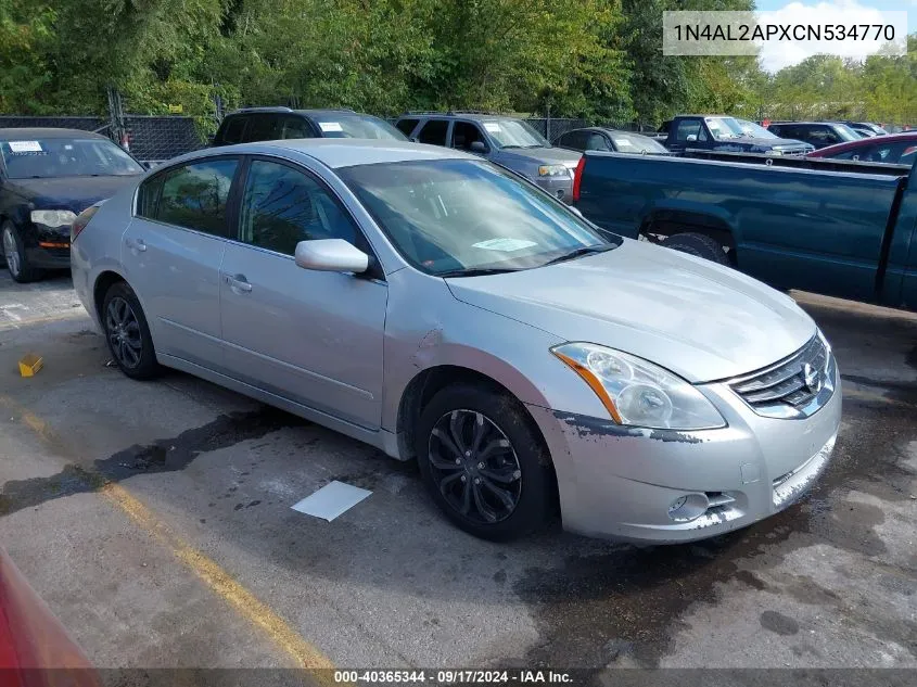 2012 Nissan Altima 2.5 S VIN: 1N4AL2APXCN534770 Lot: 40365344