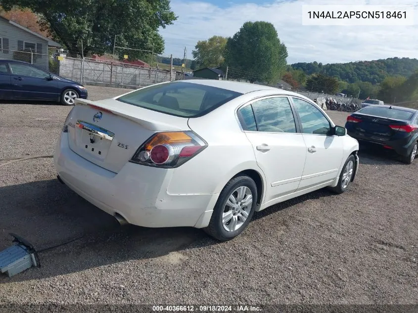 2012 Nissan Altima 2.5 S VIN: 1N4AL2AP5CN518461 Lot: 40366612