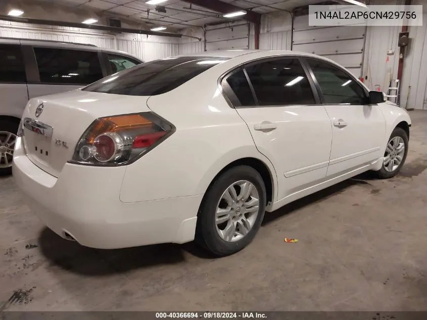 2012 Nissan Altima S VIN: 1N4AL2AP6CN429756 Lot: 40366694