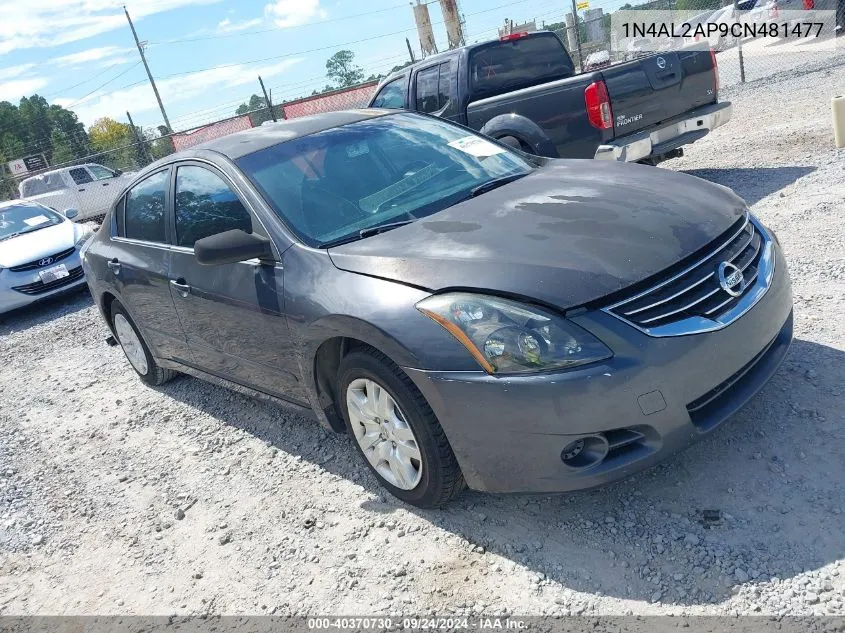 2012 Nissan Altima 2.5 S VIN: 1N4AL2AP9CN481477 Lot: 40370730