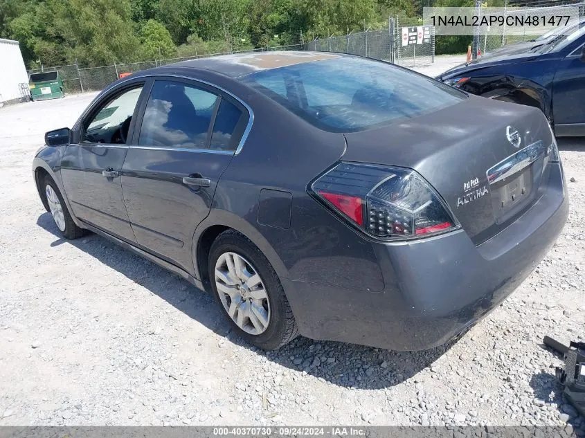 2012 Nissan Altima 2.5 S VIN: 1N4AL2AP9CN481477 Lot: 40370730