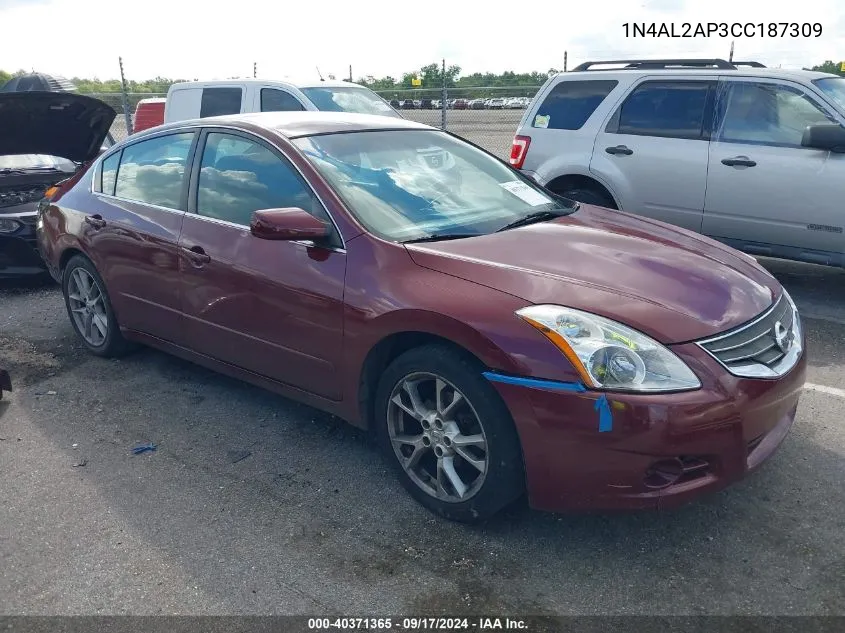 2012 Nissan Altima 2.5 S VIN: 1N4AL2AP3CC187309 Lot: 40371365