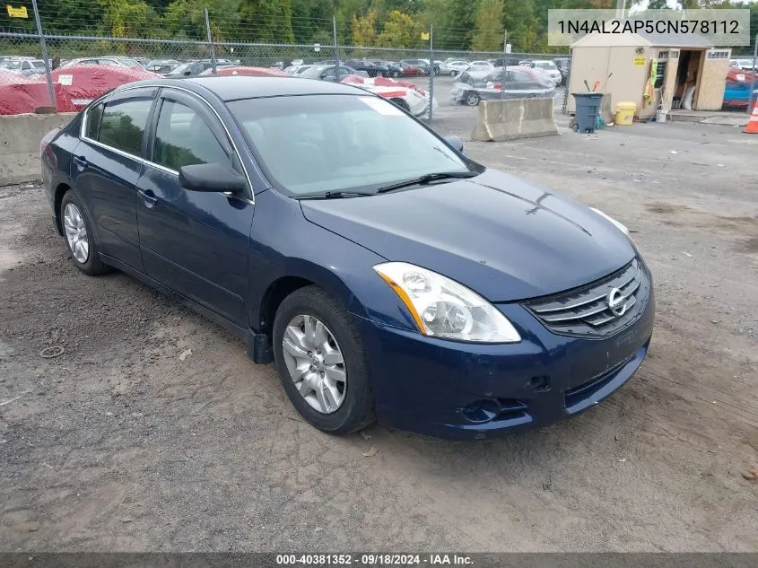 2012 Nissan Altima 2.5 S VIN: 1N4AL2AP5CN578112 Lot: 40381352