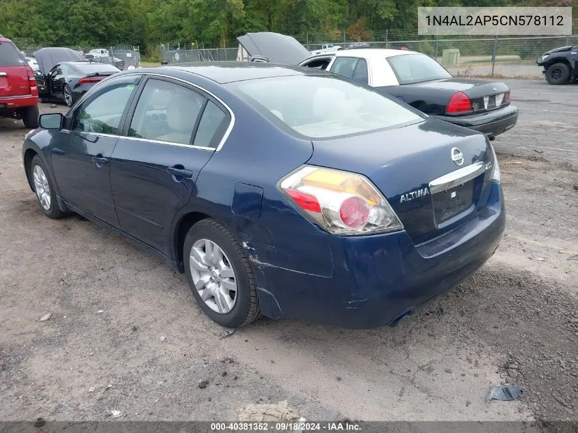 2012 Nissan Altima 2.5 S VIN: 1N4AL2AP5CN578112 Lot: 40381352