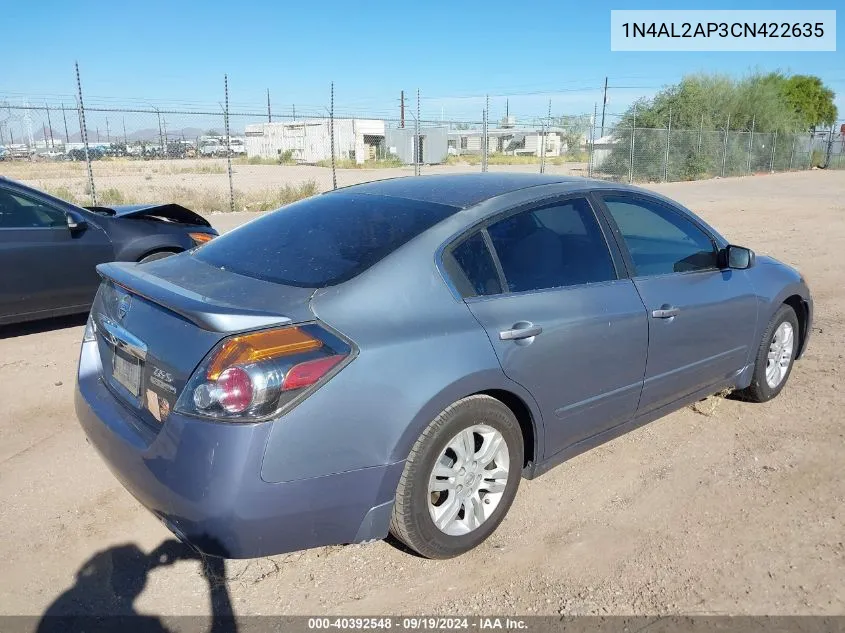 2012 Nissan Altima 2.5 S VIN: 1N4AL2AP3CN422635 Lot: 40392548