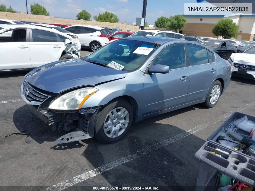 2012 Nissan Altima 2.5 S VIN: 1N4AL2AP2CN522838 Lot: 40395578