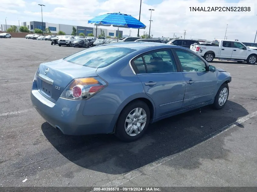 1N4AL2AP2CN522838 2012 Nissan Altima 2.5 S