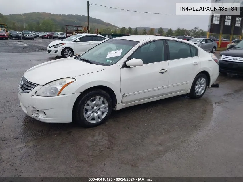 2012 Nissan Altima 2.5 S VIN: 1N4AL2APXCN438184 Lot: 40418120