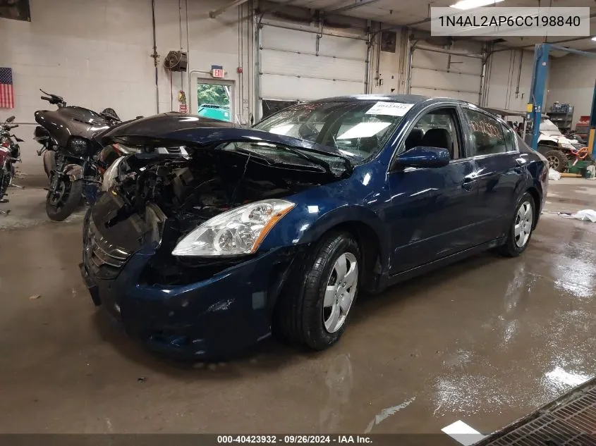 2012 Nissan Altima S VIN: 1N4AL2AP6CC198840 Lot: 40423932