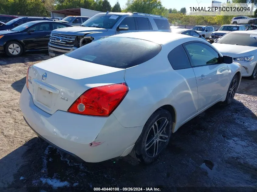 2012 Nissan Altima 2.5 S VIN: 1N4AL2EP8CC126094 Lot: 40440108