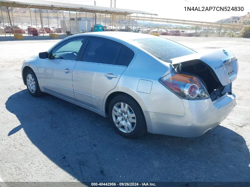 2012 Nissan Altima 2.5 S VIN: 1N4AL2AP7CN524830 Lot: 40442956