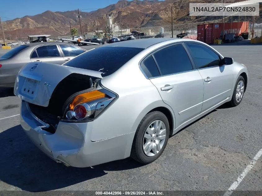 2012 Nissan Altima 2.5 S VIN: 1N4AL2AP7CN524830 Lot: 40442956